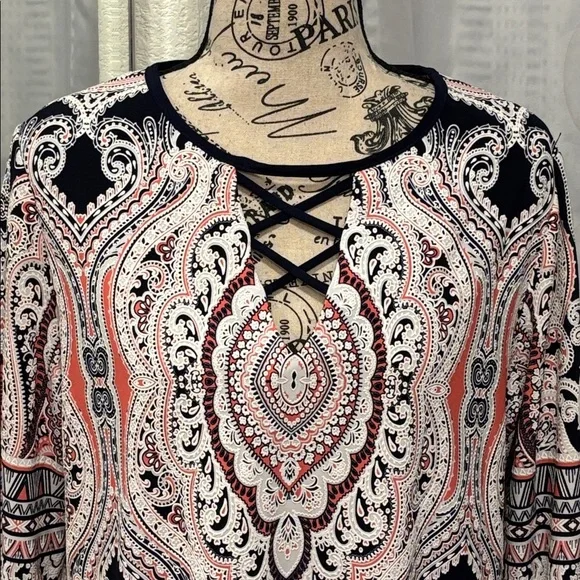 NWT Roz & Ali Paisley Print Dress - Picture 3 of 8